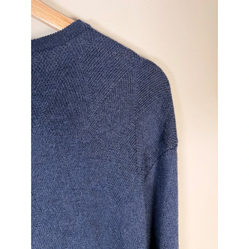 Pendleton Men's Merino Wool Crew Neck Long‎ Sleeve Sweater Dark Blue Size M
